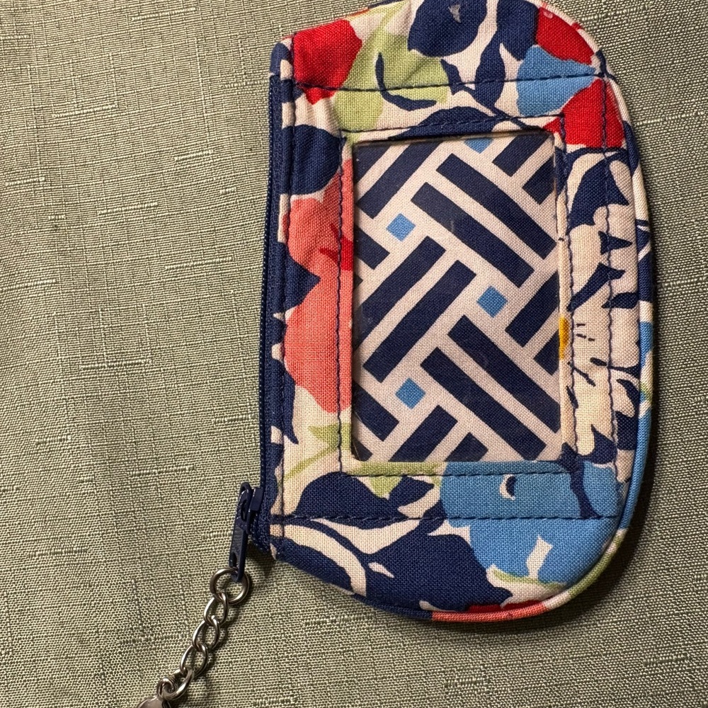 Vera Bradley Floral Key & Card Holder - Blue, Red, Green